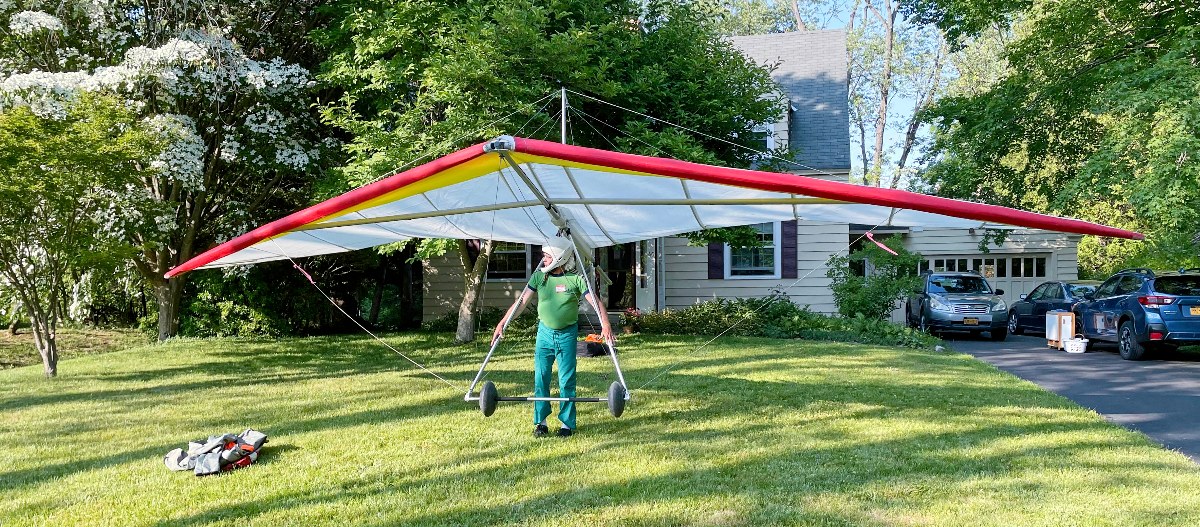 Man with hang glider